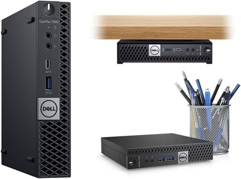 Dell OptiPlex 7060 Mini Business Desktop Computer, Intel Core i5-8500T, 8GB RAM, 256GB SSD, DisplayPort, Wi-Fi, Keyboard & Mouse, Windows 11 Pro (Renewed) in Saudi Arabia