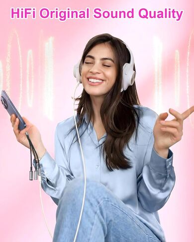 محول سماعة رأس وشاحن USB-C إلى 3.5 مم، 3 في 1 USB C إلى 60 وات شحن سريع لسماعات رأس USB C وسلك دونجل مقبس صوت Aux، متوافق مع iPhone 17/16/15 Pro Max وiPad وGalaxy S25 S24 Ultra in Kuwait