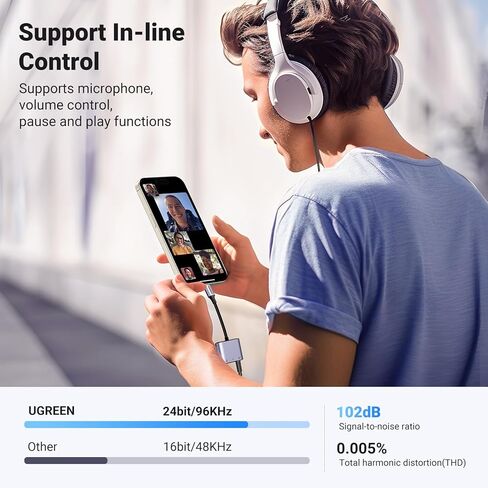 UGREEN USB C to 3.5mm Audio Adapter 3 in 1 Charger and Headphone Splitter USB C to Aux Dual Headphone Jack Bundle with Aux to USB C, Type C to 3.5mm Audio Jack Cable 6.6FT USB C to TRRS Headphone Car in Saudi Arabia