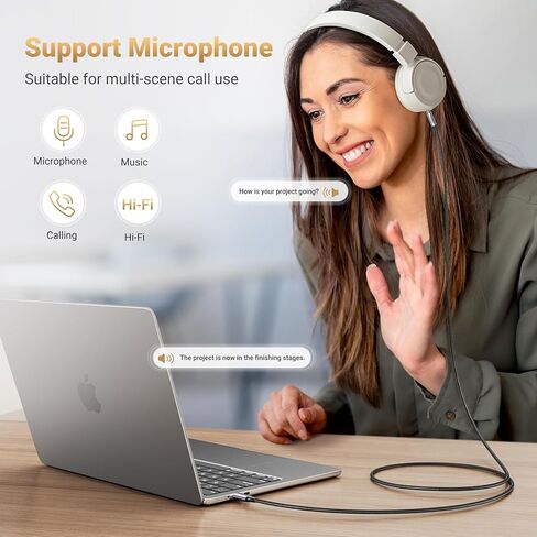 UGREEN USB C to 3.5mm Audio Adapter 3 in 1 Charger and Headphone Splitter USB C to Aux Dual Headphone Jack Bundle with Aux to USB C, Type C to 3.5mm Audio Jack Cable 6.6FT USB C to TRRS Headphone Car in Saudi Arabia