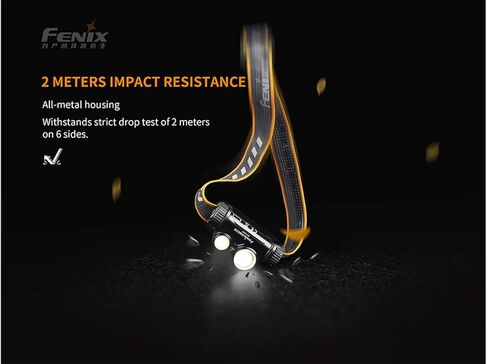 مصباح أمامي Fenix ​​HM65R USB قابل لإعادة الشحن مع حقيبة حمل APB-20، 1400 لومن، مقاوم للماء، ضوء كشاف مزدوج وإضاءة كاشفة، مزود بمقبس حائط USB in Saudi Arabia