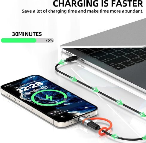 محول لايتنينج إلى USB C 60 وات (عبوة من قطعتين) لهاتف Iphone17 16 15 لملحقات شاحن Apple كابل إضاءة أنثى جاك نوع C ذكر محول دونجل شحن لأجهزة Ipad android متوافق مع Samsung in Kuwait