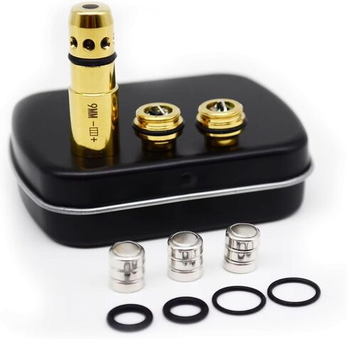 9mm Laser Bore Sighter and Laser Training Cartridge System Built in Snap Caps for Dry Fire Training Practice Red Dot Dry Fire Shooting Targets Extra O-Rings Rubber and Back Cap in Saudi Arabia