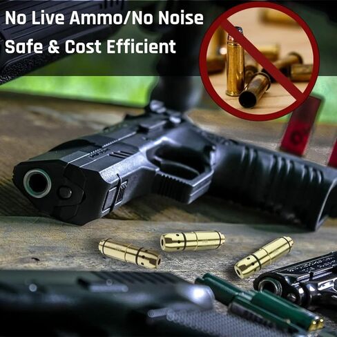 9mm Laser Bore Sighter and Laser Training Cartridge System Built in Snap Caps for Dry Fire Training Practice Red Dot Dry Fire Shooting Targets Extra O-Rings Rubber and Back Cap in Saudi Arabia