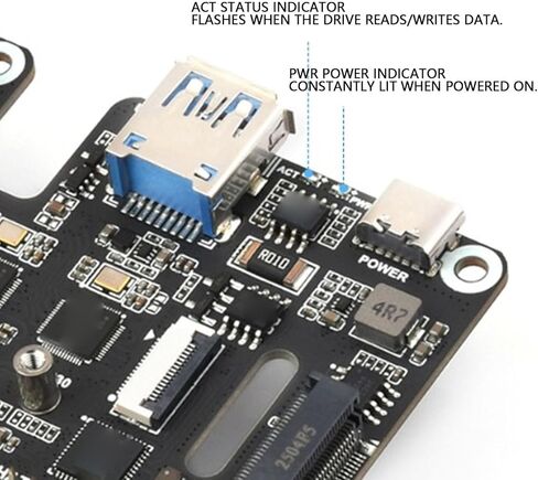 Bewinner PCIe to USB 3.2 Gen1 M.2 NVMe Adapter, .5G Ethernet SSD Expander with Plug and Play, for RasPi 5 and M. 2230 2280 Drives in Saudi Arabia