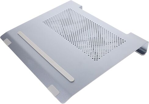 jojofuny Aluminum Alloy Laptop Cooling Pad Stand with USB Fan Ventilated Support for Notebooks to 17.3 Inch, Quiet Cooling Rack Compatible with Gaming and Office Laptops, Gray in Saudi Arabia