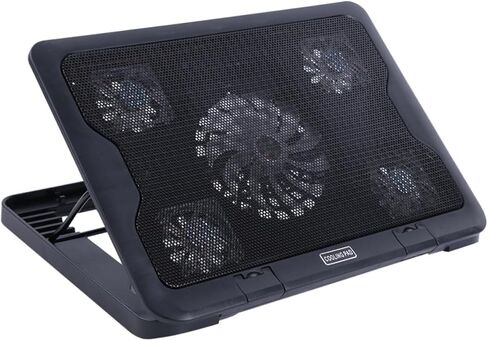 USB Laptop Cooling Pad with 5 Fans Cooler Base, Anti-Skid Multi-Angle Adjustable Cooling Stand for Notebooks and Gaming Laptops in Saudi Arabia