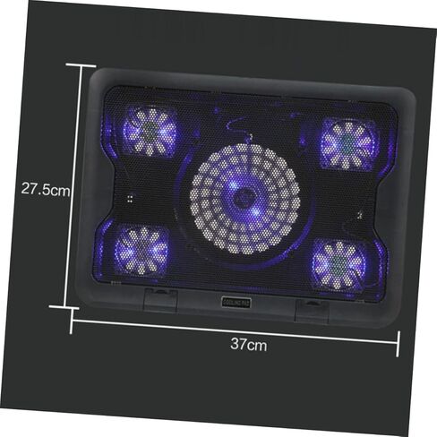 USB Laptop Cooling Pad with 5 Fans Cooler Base, Anti-Skid Multi-Angle Adjustable Cooling Stand for Notebooks and Gaming Laptops in Saudi Arabia