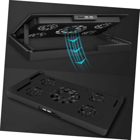 USB Laptop Cooling Pad with 5 Fans Cooler Base, Anti-Skid Multi-Angle Adjustable Cooling Stand for Notebooks and Gaming Laptops in Saudi Arabia