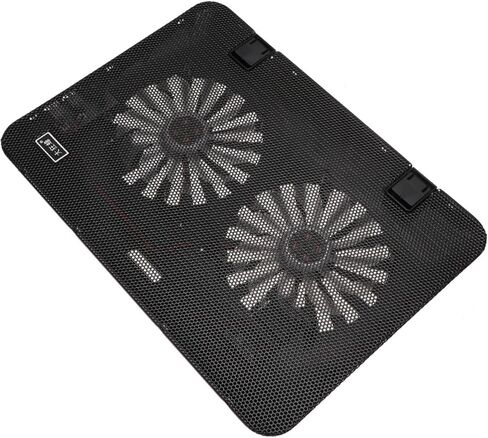 6 Inch Adjustable Laptop Holder Cooling Pad with High-Velocity Fan Notebook Cooling Support for Office and Gaming Black in Saudi Arabia