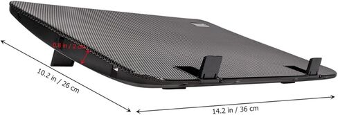 6 Inch Adjustable Laptop Holder Cooling Pad with High-Velocity Fan Notebook Cooling Support for Office and Gaming Black in Saudi Arabia