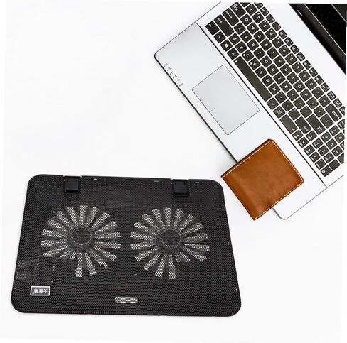 6 Inch Adjustable Laptop Holder Cooling Pad with High-Velocity Fan Notebook Cooling Support for Office and Gaming Black in Saudi Arabia