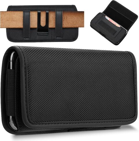 Belt Phone Holder for iPhone 17 17 Pro 16 Pro 16e 15 15Pro 14 13 12 11 Xs 10 X XR,Premium Leather Phones Pouch with Belt Clip Cell Phone Holder in Saudi Arabia