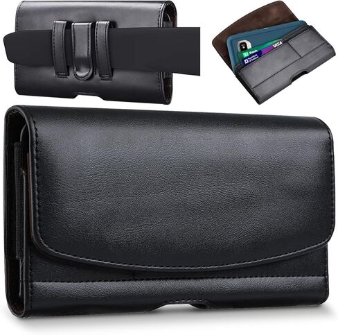 Belt Phone Holder for iPhone 17 17 Pro 16 Pro 16e 15 15Pro 14 13 12 11 Xs 10 X XR,Premium Leather Phones Pouch with Belt Clip Cell Phone Holder in Saudi Arabia