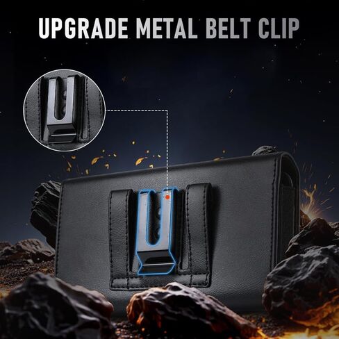 Belt Phone Holder for iPhone 17 17 Pro 16 Pro 16e 15 15Pro 14 13 12 11 Xs 10 X XR,Premium Leather Phones Pouch with Belt Clip Cell Phone Holder in Saudi Arabia