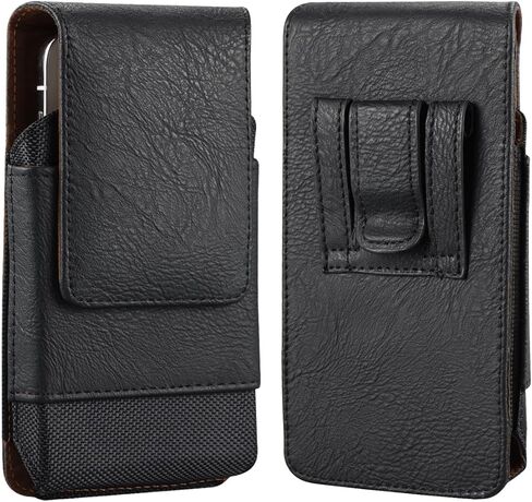 Belt Phone Holder for iPhone 17 17 Pro 16 Pro 16e 15 15Pro 14 13 12 11 Xs 10 X XR,Premium Leather Phones Pouch with Belt Clip Cell Phone Holder in Saudi Arabia