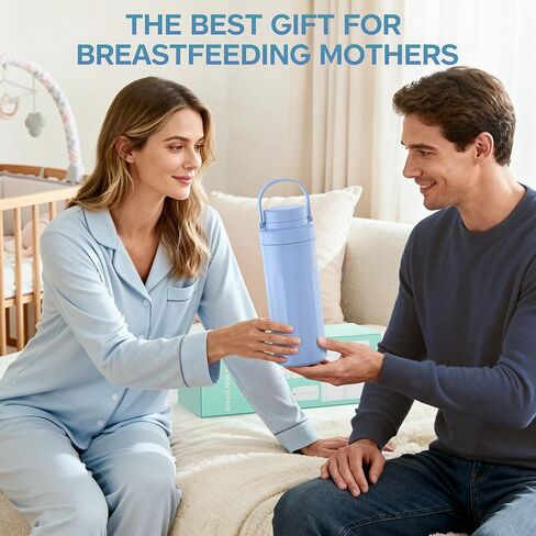 22oz Breast Milk Cooler Bottle for Outdoor, Breastmilk Cooler with 360° Total Cooling for 24 Hours & Leak-Proof Dual-Bottle for Breastfeeding，Larger Capacity Travel Breastmilk Chiller,Blue in Saudi Arabia