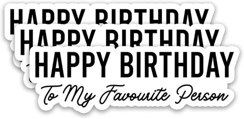 (3Pcs) Funny Happy Birthday Stickers – Sarcastic Quote Gift for Brother, Sister, Mom, Dad, Husband, Wife, Best Friend – Waterproof Vinyl Decals for Water Bottle Scrapbook Laptop Journal, 3 x 2.3 inch in Saudi Arabia