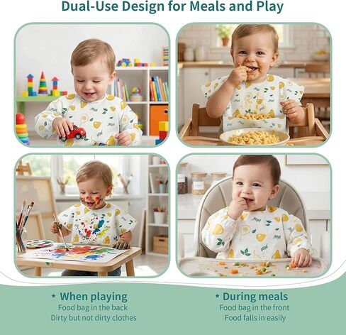 12 Count Disposable Baby Bibs – Individually Packaged, 4 Fun Styles, Soft Waterproof Feeding Bibs with Leak-Proof Lining & Crumb Catcher, for Boys & Girls, Travel, Arts & Crafts, Mealtime in Saudi Arabia