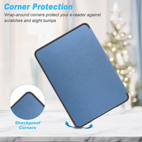 Case for Kindle 6"(11th Generation, 2024/2022 Release),Premium PU Leather, Ultra Thin and Lightweight Smart Protective Durable Cover with Auto Sleep Wake Function, Navy Blue in Saudi Arabia