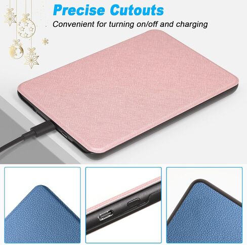 Case for Kindle 6"(11th Generation, 2024/2022 Release),Premium PU Leather, Ultra Thin and Lightweight Smart Protective Durable Cover with Auto Sleep Wake Function, Navy Blue in Saudi Arabia