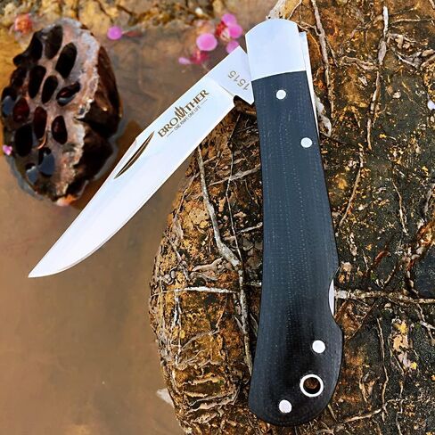 Watchman Brother 1515G10 شفرة سكين Mircarta Grips قفل سكين الجيب الخلفي in Kuwait