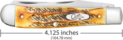Case XX Pocket Knife 6.5 BONESTAG TRAPPER W/POCKET CLIP Item #65345-6.5254C SS - Length Closed: 4 1/8Inches in Saudi Arabia