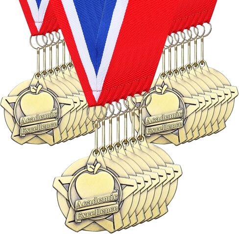 Quelay 30 Pcs 2 Inches Award Medals Bulk Medals Bulk with Neck Ribbons Metal Trophy Award Prize Gift for Tournaments, Competitions, Party, Kids and Adults in Saudi Arabia