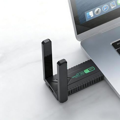 1300Mbps Wireless WiFi Adapter, USB 3.0 WiFi Dongle 2.4G/5G 802.11b/g/n Network Adapter Receiver with High Gain Antenna for Desktop Laptop PC, Support Windows 11/10/8/8.1/7/XP in Saudi Arabia