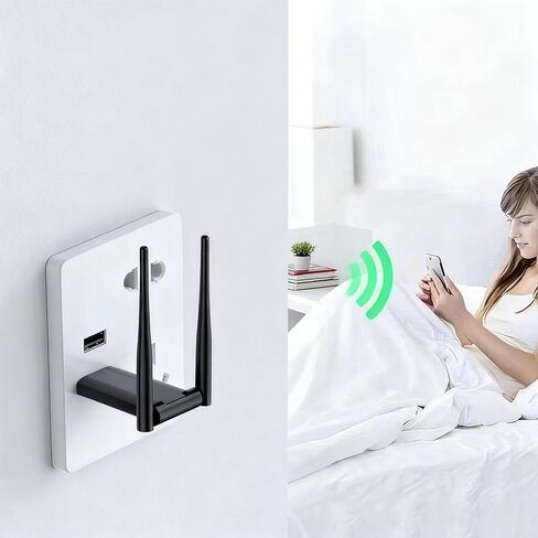 Dual Antenna USB WiFi Network Adapter 300Mbps Wireless Internet Extender for Home Use in Kuwait