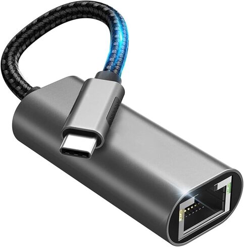 محول USB C إلى إيثرنت، محول RJ45 إلى USB C مجاني [متوافق مع Thunderbolt 3/4]، محول شبكة جيجابت إيثرنت LAN بسرعة 1 جيجابت في الثانية لجهاز MacBook Pro/Air، iPhone 15 Pro/Max، Dell XPS، Galaxy S8-S24 in Saudi Arabia