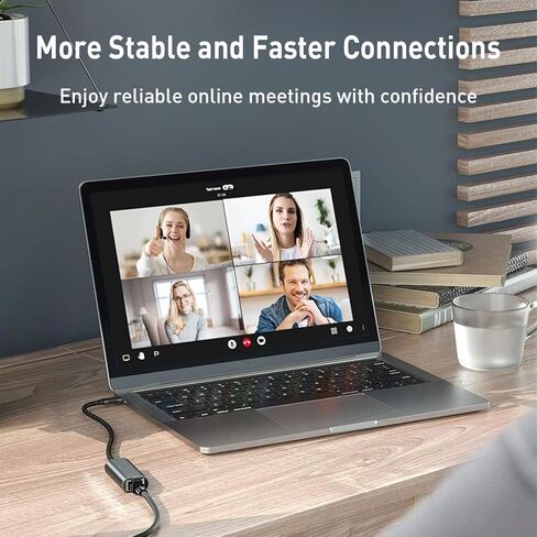 محول USB C إلى إيثرنت، محول RJ45 إلى USB C مجاني [متوافق مع Thunderbolt 3/4]، محول شبكة جيجابت إيثرنت LAN بسرعة 1 جيجابت في الثانية لجهاز MacBook Pro/Air، iPhone 15 Pro/Max، Dell XPS، Galaxy S8-S24 in Saudi Arabia