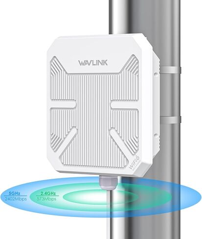 WAVLINK AX3000 WiFi6 Outdoor WiFi Extender, Dual Band WiFi 6 Outdoor Wireless Access Point Weatherproof WiFi Repeater, Router, 802.3at Active POE, Integrated Directional Intennas,Work with Starlink in Saudi Arabia