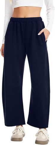 OVRUNS Barrel Sweatpants المرأة مرونة الخصر برميل السراويل الداخلية الرباط فضفاض صالة العرق السراويل مع جيوب in Kuwait