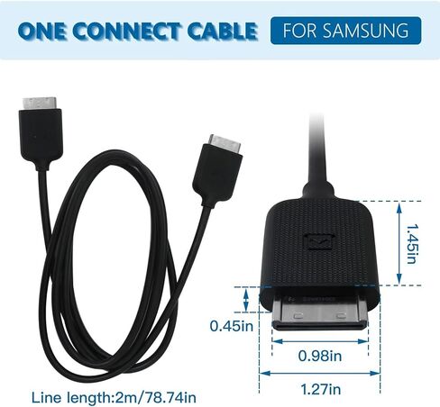 قطعة غيار كابل توصيل التلفزيون لنماذج Samsung TV & TV Box BN39-02210A BN39-02210C BN81-16660A، أسود، طول 2 متر (6.56 قدم) in Kuwait