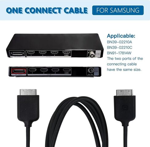 قطعة غيار كابل توصيل التلفزيون لنماذج Samsung TV & TV Box BN39-02210A BN39-02210C BN81-16660A، أسود، طول 2 متر (6.56 قدم) in Kuwait