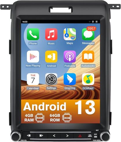 Android 13 Car Radio [4gram+64grom] لـ Ford F150 2013 2014،12.1 بوصة T مع Carplay اللاسلكي Android GPS DSP WiFi Bluetooth SWC HDMI in Kuwait
