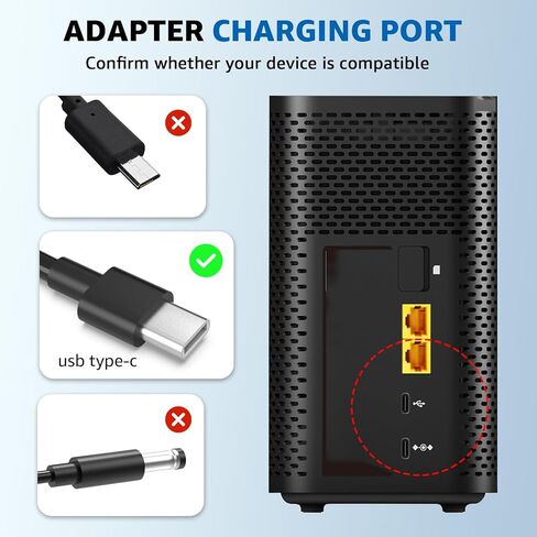 Power Adapter for T-Mobile 5G Internet Gateway for Arcadyan KVD21 Power Cord, USB Type C (5FT) in Kuwait