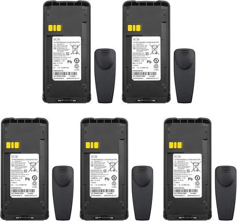 5 عبوات PMNN4476A PMNN4476 PMNN4080 بطارية بديلة لموتورولا CP100D XIR C1200 CP1200 CP1300 CP1600 CP1660 CP185 CP476 EP350 أجهزة الراديو Talkabout + مشبك حزام 7.4 فولت 2000 مللي أمبير في الساعة in Kuwait