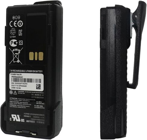 (حزمة من قطعتين) بطارية PMNN4490A PMNN4490B PMNN4490BC PMNN4490C PMNN4490 متوافقة مع بطارية Motorola IMPRES XPR3000 XPR3300e XPR3500e DP2400e DP2600e DEP550e DEP570e XIRP6600i XIRP8600i مع مشبك حزام in Saudi Arabia