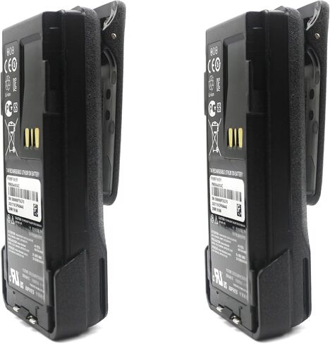 (حزمة من قطعتين) بطارية PMNN4490A PMNN4490B PMNN4490BC PMNN4490C PMNN4490 متوافقة مع بطارية Motorola IMPRES XPR3000 XPR3300e XPR3500e DP2400e DP2600e DEP550e DEP570e XIRP6600i XIRP8600i مع مشبك حزام in Saudi Arabia
