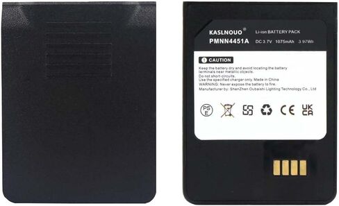 بطارية بديلة مكونة من قطعتين متوافقة مع Motorola Minitor 6 Pager Minitor VI Pager PMNN4451, PMNN4451A 3.7V 1075mAh in Saudi Arabia