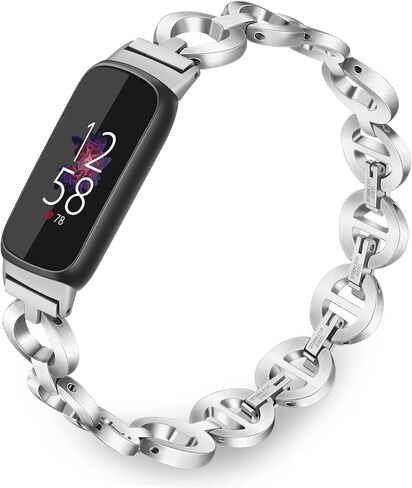 حزام Dhwazz النسائي من أجل Fitbit Luxe Dressy Jewelry حزام بديل من الفولاذ المقاوم للصدأ in Kuwait