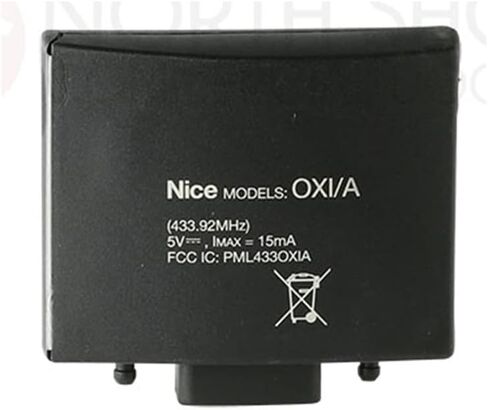 NiceOne Nice Apollo OXI/A Family 4 Channel, 433MHz Plug in Receiver, Black, 1.9 Height: X 1.7 X Depth: .7 inch in Saudi Arabia