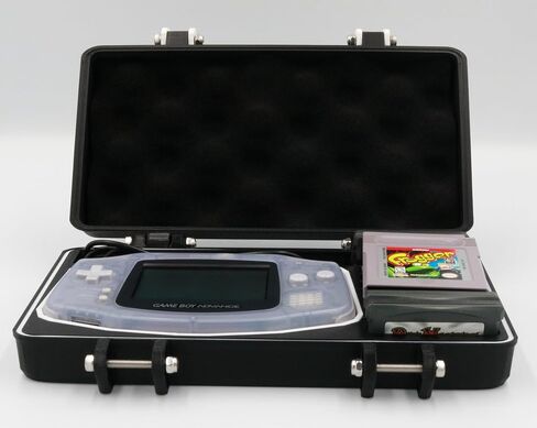 حقيبة حمل واقية متينة أصلية من Game Boy Advance مع وسادة TPU مرنة قابلة للإزالة، وإسفنج وحلقة دائرية لحماية النظام بالكامل - تحمل ألعاب GBA وGBC وGB in Saudi Arabia