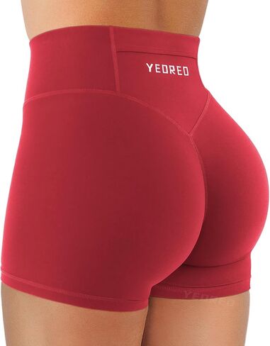 YEOREO Hidden Scrunch Workout Shorts with Pocket 3.5'' Inseam High Waist Gym Yoga Shorts in Saudi Arabia