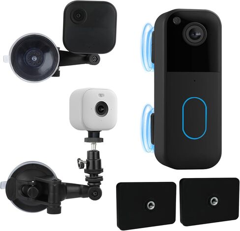 حامل مغناطيسي لجرس الباب من TEKCAM متوافق مع Blink Video Doorbell الجيل الثاني (طراز جديد)، حامل كأس شفط متوافق مع Blink Outdoor 4، 3، Blink Mini 2، Blink Mini in Saudi Arabia