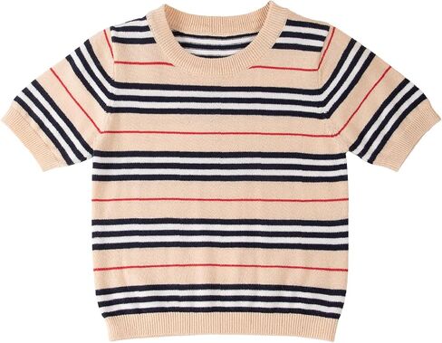 Danny D Boys & Girls Toddler Short Sleeve Knit Pullover Spring Summer Sweater Cute Tops in Saudi Arabia