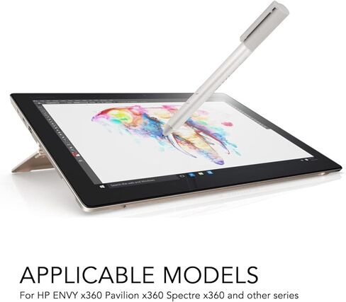 Stylus Pen for HP Envy x360/Pavilion x360/Spectre x360 2-in-1 Touch Screen Laptops, for Microsoft Surface, Support MPP 1.51 Tilt Pen with 1024 Pressure Sensitivity (Silvery) in Saudi Arabia