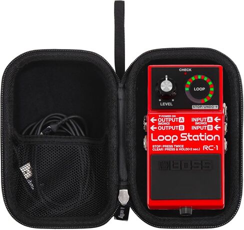 حافظة لدواسات التأثيرات ذات الحجم القياسي من Boss، حقيبة متوافقة مع Boss DS-1/BOSS TU-3/CH-1/CS-3/NS-2 دواسة موالف لونية - صندوق تخزين صلب لحمل السفر (أسود) in Saudi Arabia